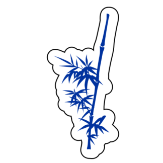 Bamboo Stick Sticker (Blue)